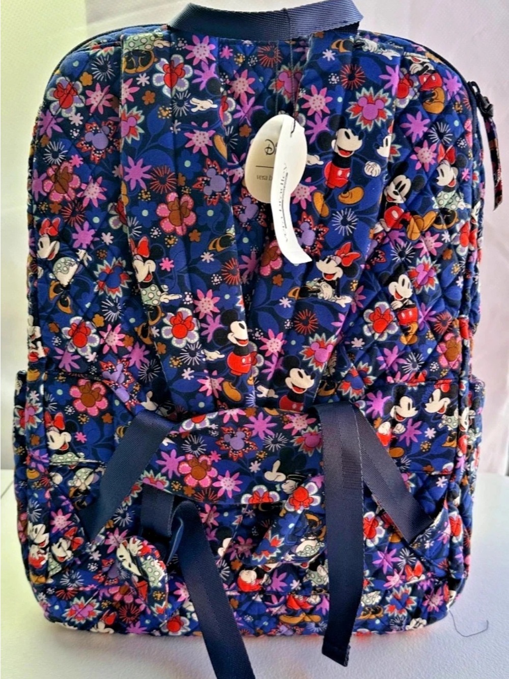 NWT Disney Vera Bradley Minnie Mouse & Mickey Mouse Floral Backpack - Picture 5 of 7